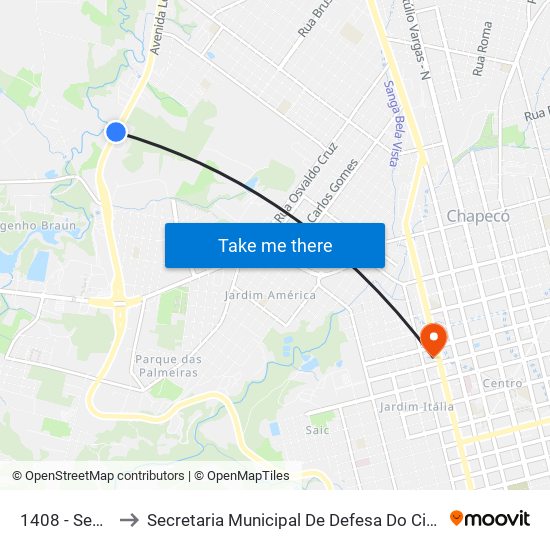 1408 - Sest Senat to Secretaria Municipal De Defesa Do Cidadão E Mobilidade map