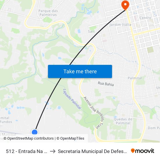 512 - Entrada Na Sede Do Alemão to Secretaria Municipal De Defesa Do Cidadão E Mobilidade map