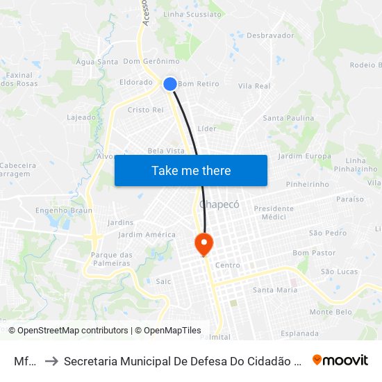 Mfm9 to Secretaria Municipal De Defesa Do Cidadão E Mobilidade map