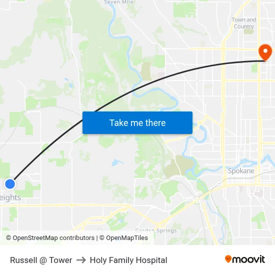 Russell @ Tower to Holy Family Hospital map