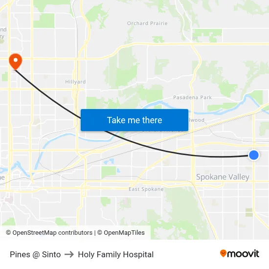 Pines @ Sinto to Holy Family Hospital map