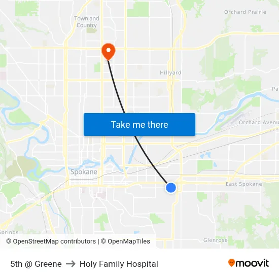 5th @ Greene to Holy Family Hospital map