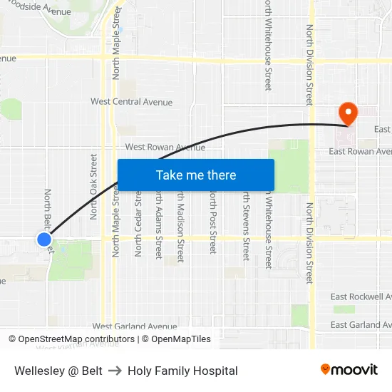 Wellesley @ Belt to Holy Family Hospital map