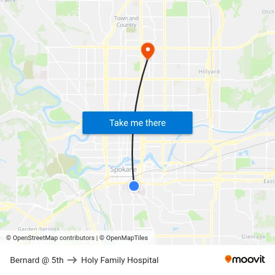 Bernard @ 5th to Holy Family Hospital map