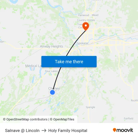 Salnave @ Lincoln to Holy Family Hospital map