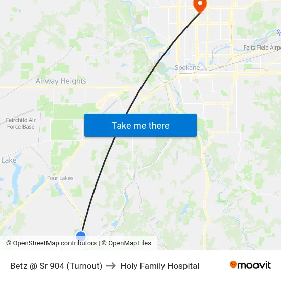 Betz @ Sr 904 (Turnout) to Holy Family Hospital map