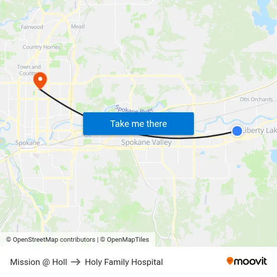 Mission @ Holl to Holy Family Hospital map