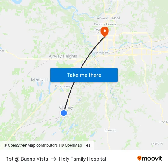 1st @ Buena Vista to Holy Family Hospital map