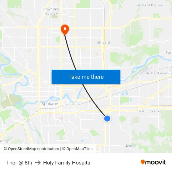 Thor @ 8th to Holy Family Hospital map