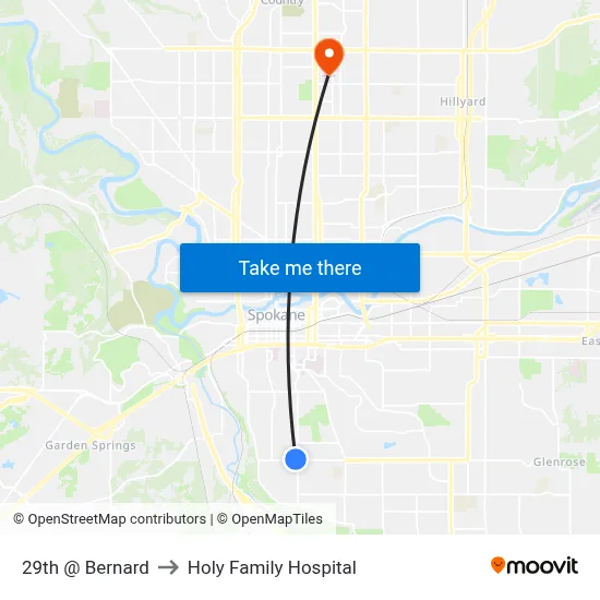 29th @ Bernard to Holy Family Hospital map