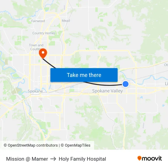 Mission @ Mamer to Holy Family Hospital map