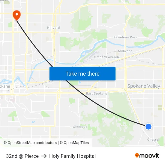 32nd @ Pierce to Holy Family Hospital map