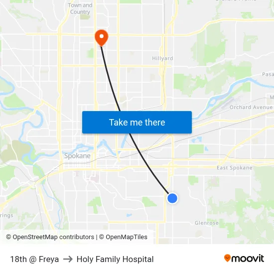 18th @ Freya to Holy Family Hospital map