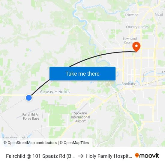 Fairchild @ 101 Spaatz Rd (Bx) to Holy Family Hospital map