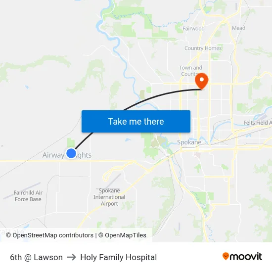 6th @ Lawson to Holy Family Hospital map