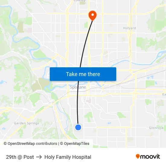 29th @ Post to Holy Family Hospital map