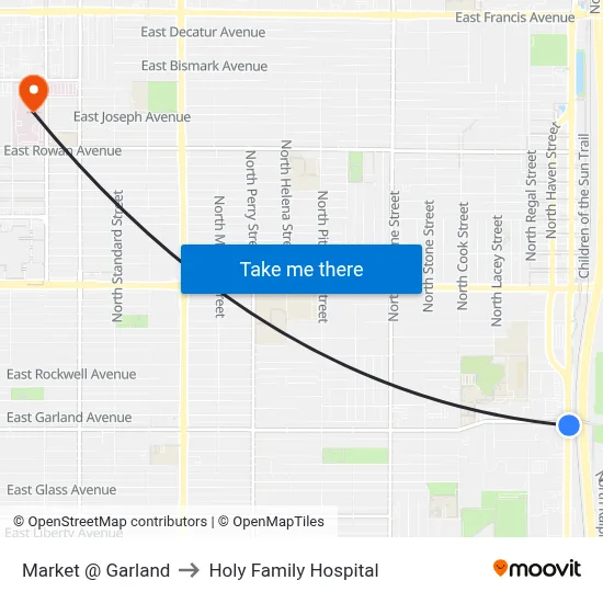 Market @ Garland to Holy Family Hospital map