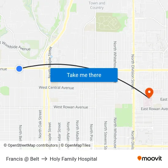 Francis @ Belt to Holy Family Hospital map