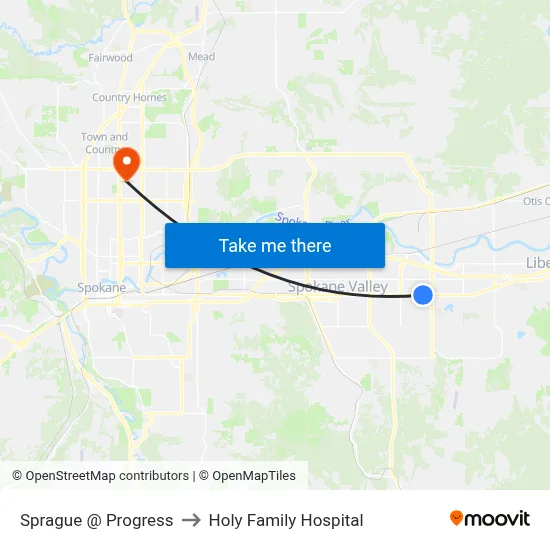 Sprague @ Progress to Holy Family Hospital map