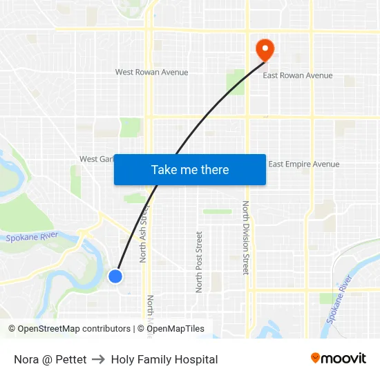 Nora @ Pettet to Holy Family Hospital map