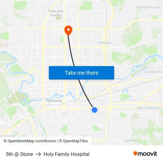 5th @ Stone to Holy Family Hospital map