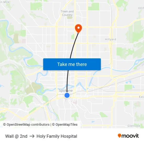 Wall @ 2nd to Holy Family Hospital map