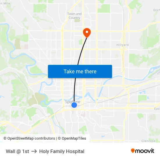Wall @ 1st to Holy Family Hospital map