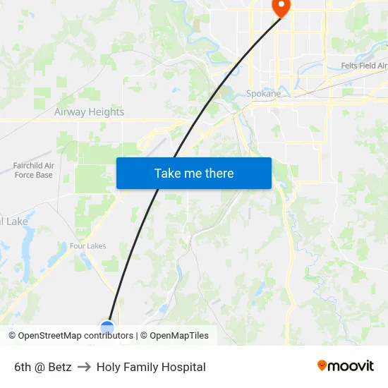 6th @ Betz to Holy Family Hospital map