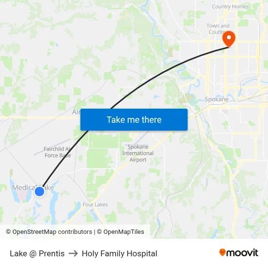 Lake @ Prentis to Holy Family Hospital map