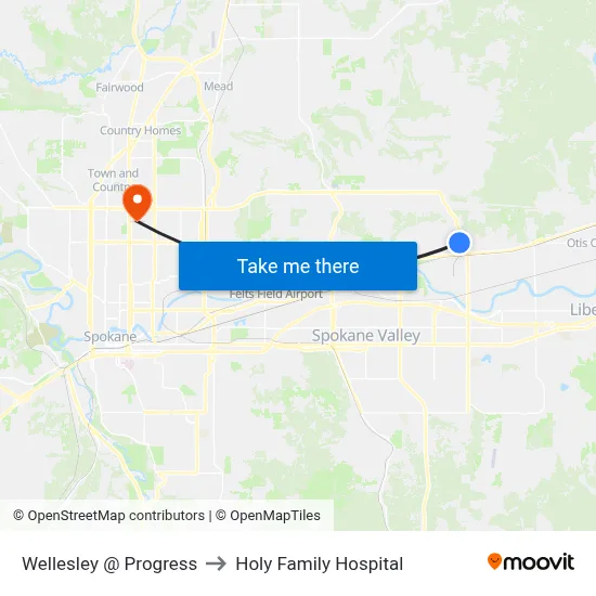 Wellesley @ Progress to Holy Family Hospital map