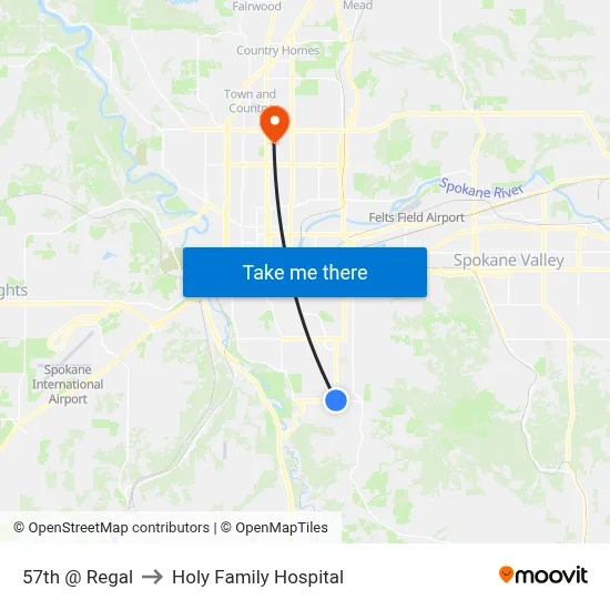 57th @ Regal to Holy Family Hospital map