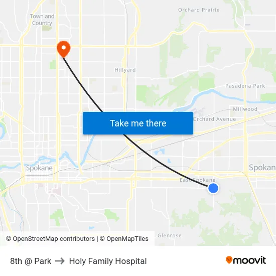 8th @ Park to Holy Family Hospital map