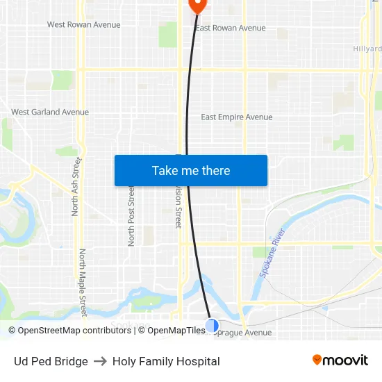 Ud Ped Bridge to Holy Family Hospital map