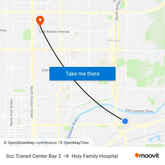 Scc Transit Center Bay 2 to Holy Family Hospital map
