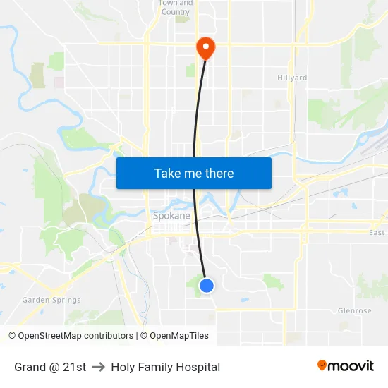 Grand @ 21st to Holy Family Hospital map
