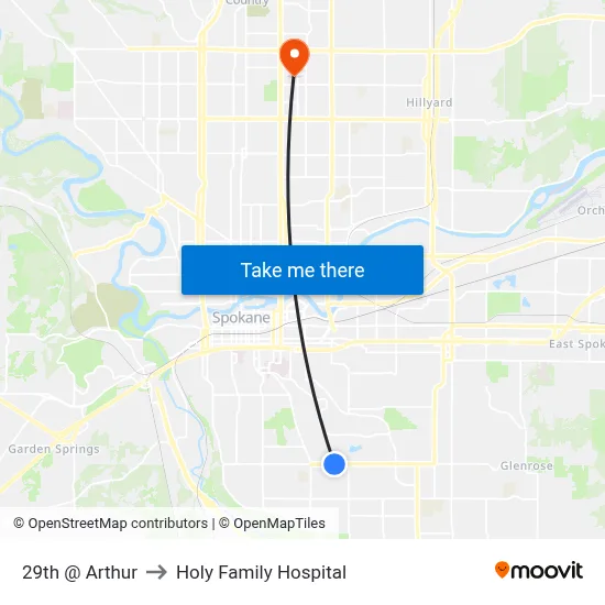 29th @ Arthur to Holy Family Hospital map