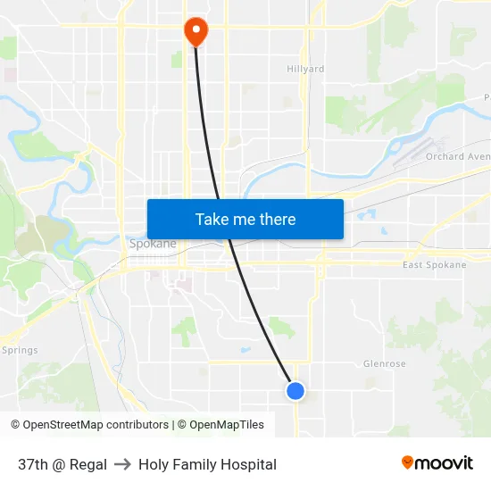 37th @ Regal to Holy Family Hospital map