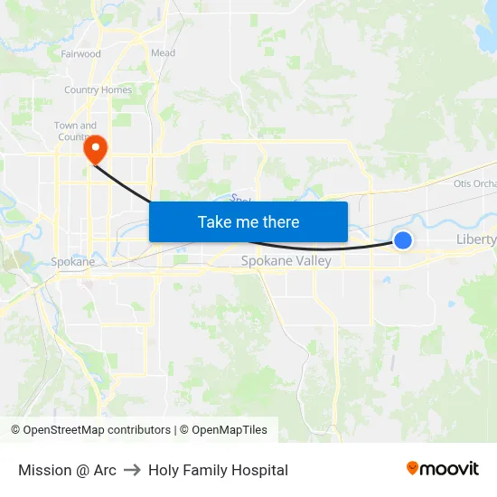 Mission @ Arc to Holy Family Hospital map