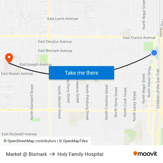 Market @ Bismark to Holy Family Hospital map