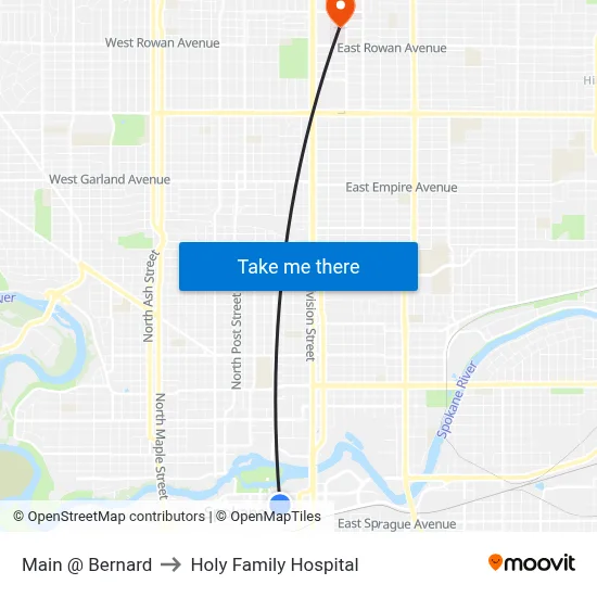 Main @ Bernard to Holy Family Hospital map
