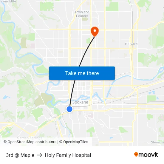 3rd @ Maple to Holy Family Hospital map