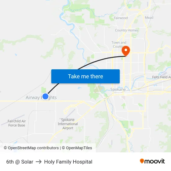 6th @ Solar to Holy Family Hospital map
