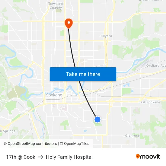 17th @ Cook to Holy Family Hospital map