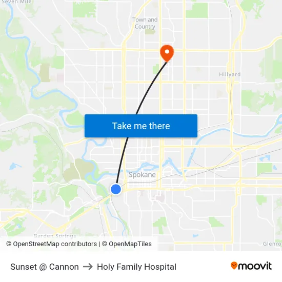 Sunset @ Cannon to Holy Family Hospital map