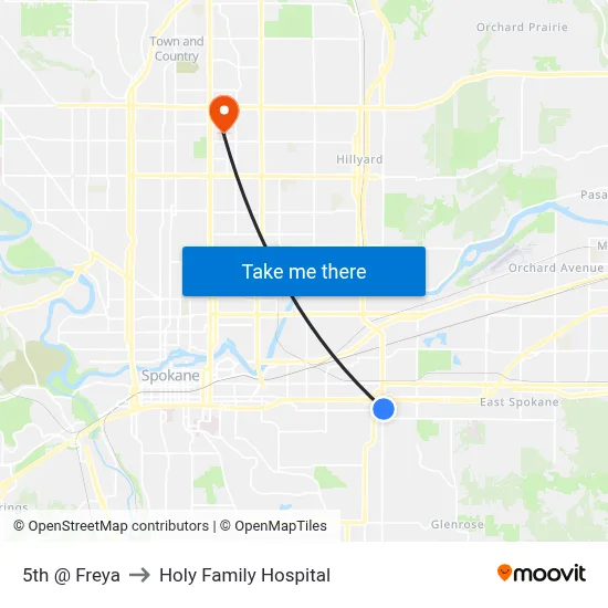 5th @ Freya to Holy Family Hospital map