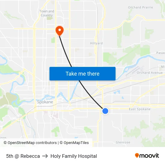 5th @ Rebecca to Holy Family Hospital map