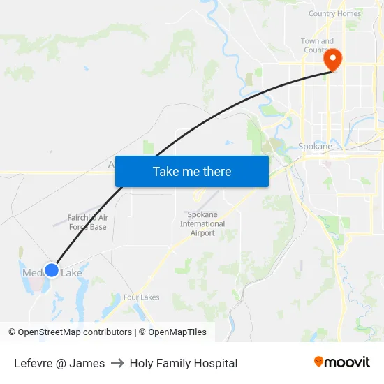 Lefevre @ James to Holy Family Hospital map
