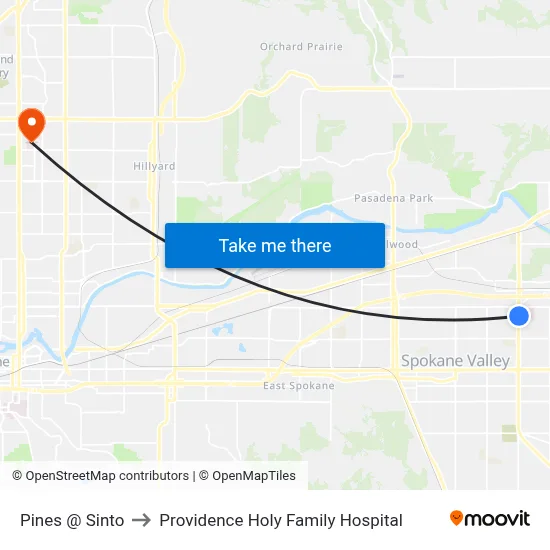 Pines @ Sinto to Providence Holy Family Hospital map