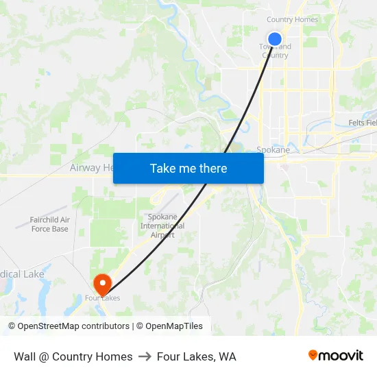 Wall @ Country Homes to Four Lakes, WA map