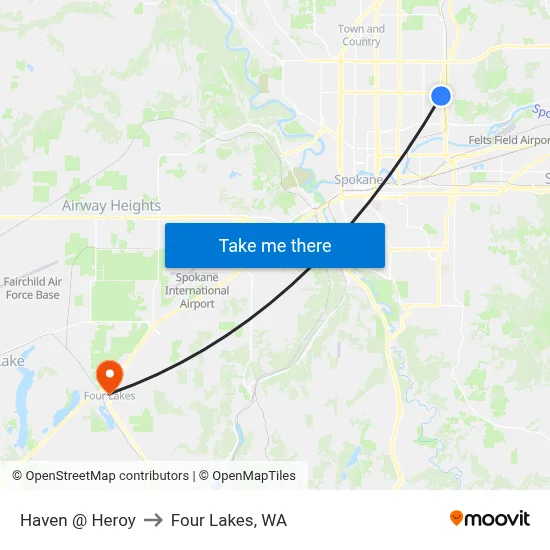 Haven @ Heroy to Four Lakes, WA map